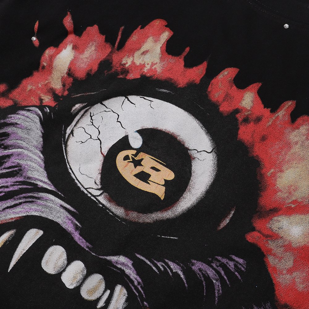 Rough Play Monster Graphic Washed T-Shirt ¡ª detail
