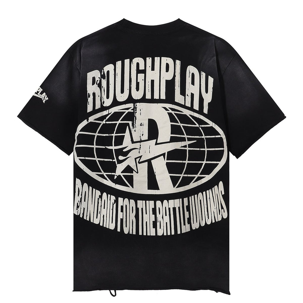 Rough Play Jesus Graphic Distressed Washed T-Shirt ¡ª back