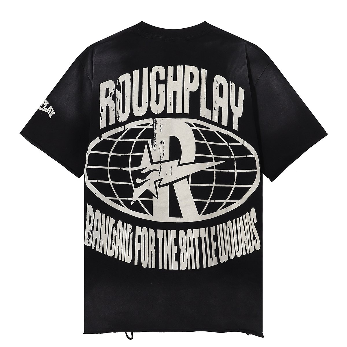 Rough Play Jesus Graphic Distressed Washed T-Shirt ¡ª back