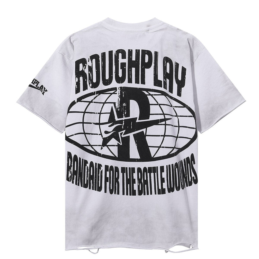 Rough Play Jesus Graphic Distressed Washed T-Shirt ¡ª back