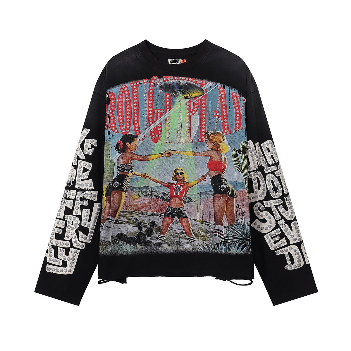 Rough Play Together Graphic Long-Sleeve T-Shirt ¡ª front