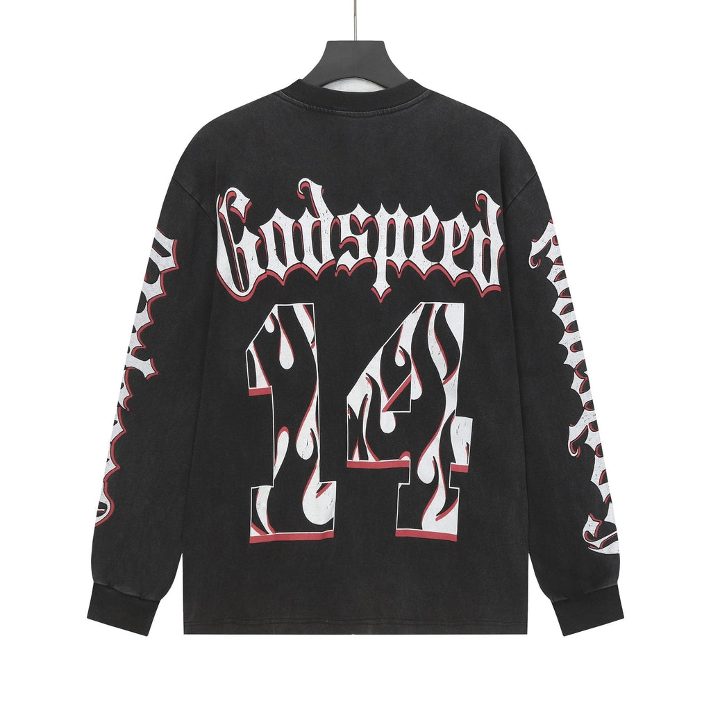 Godspeed Baseball Graphic Long-Sleeve T-Shirt ¡ª back
