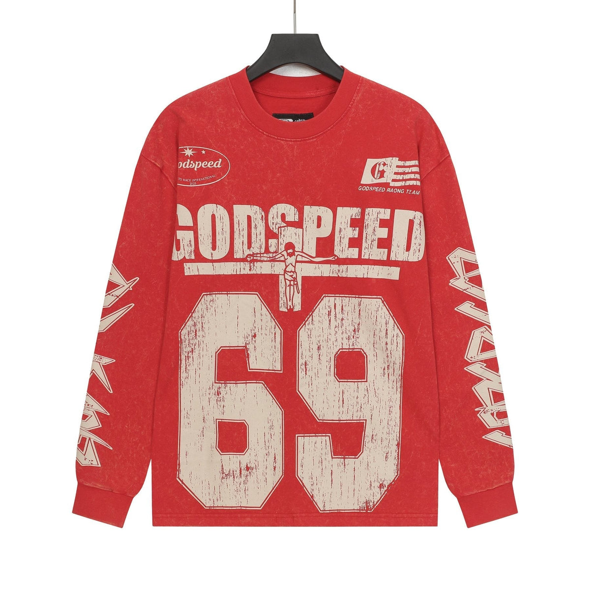 Godspeed 69 Racing Graphic Long-Sleeve T-Shirt ¡ª front