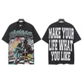 Godspeed Make Your Life Skeleton Graphic T-Shirt ¡ª front