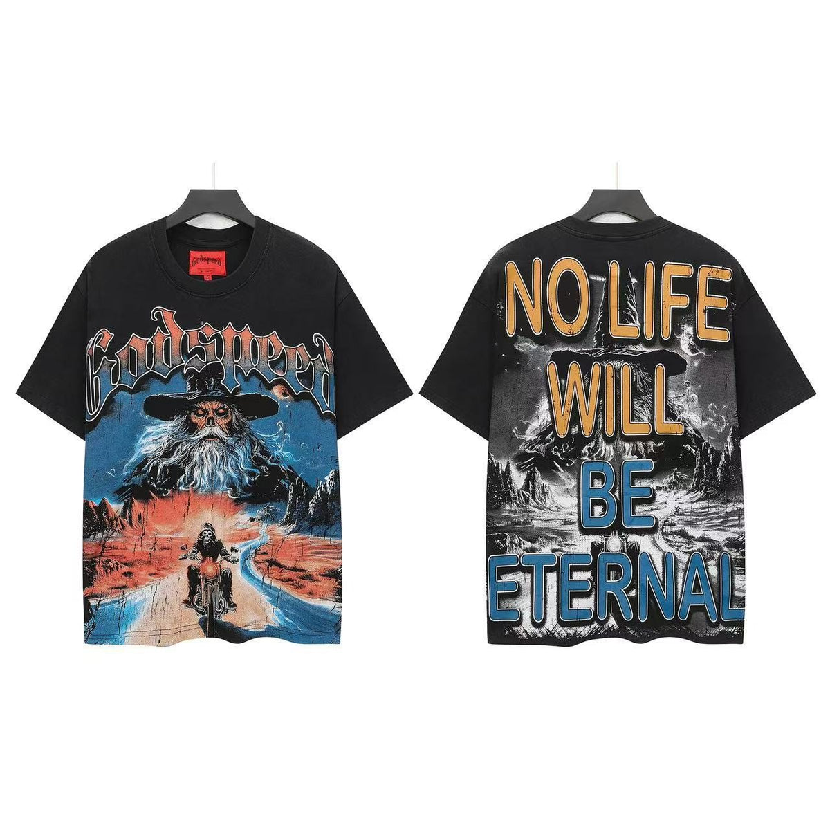 Godspeed No Life Will Be Eternal Wizard Graphic T-Shirt ¡ª front