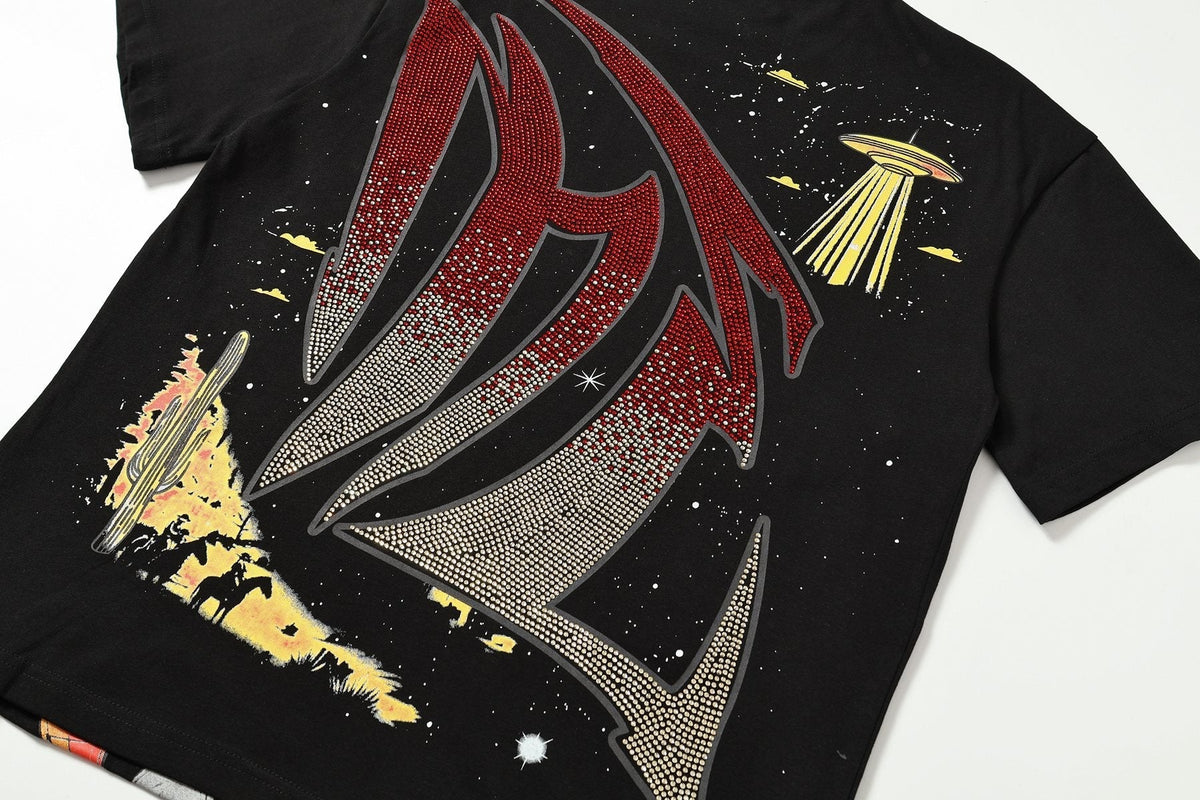 MIXED EMOTION Alien Cowboy Graphic T-Shirt ¡ª detail