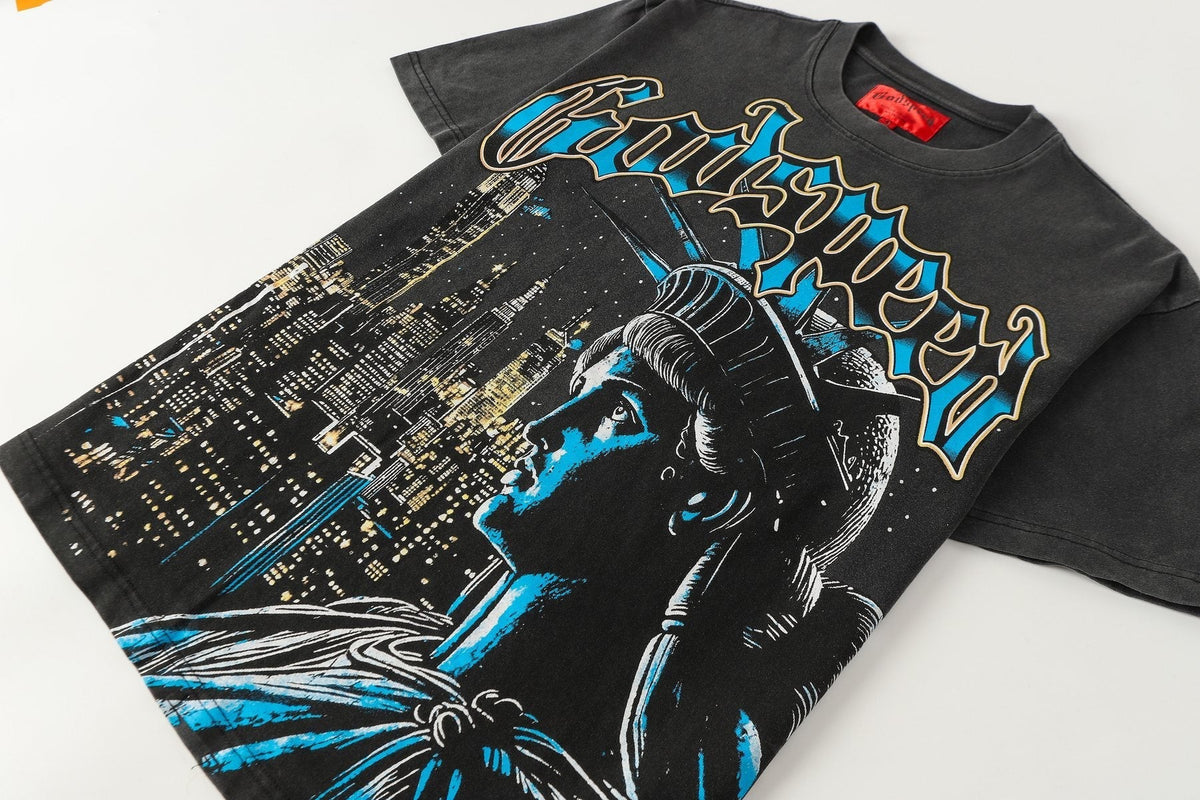 Godspeed Scary Nights Statue of Liberty Graphic T-Shirt ¡ª front