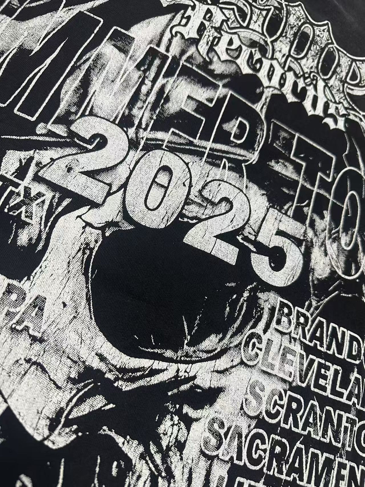 Godspeed Summer Tour 2025 Skull Graphic T-Shirt ¡ª detail