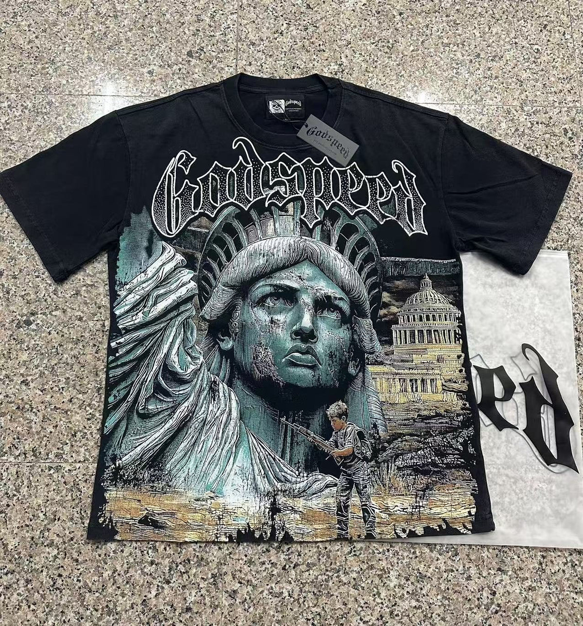 Godspeed Statue of Liberty Graphic T-Shirt ¡ª context