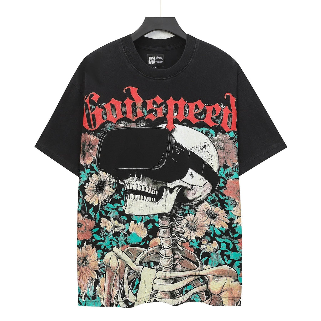 Godspeed Washed Black Rock Graphic T-Shirt ¡ª hero