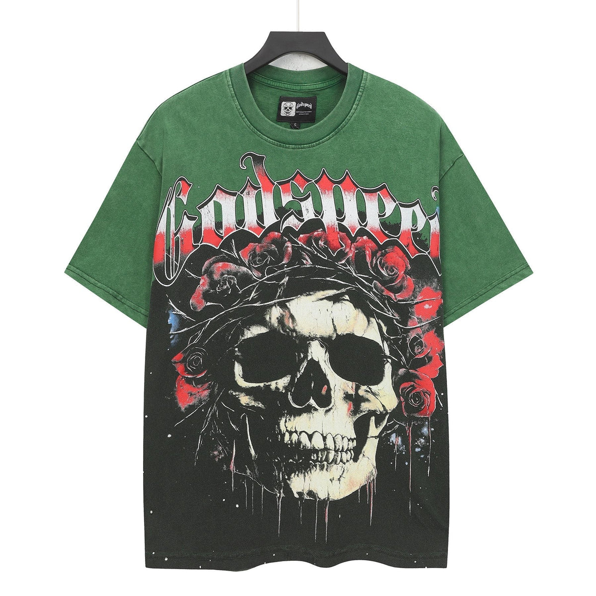 Godspeed Skull & Roses Graphic T-Shirt ¡ª front