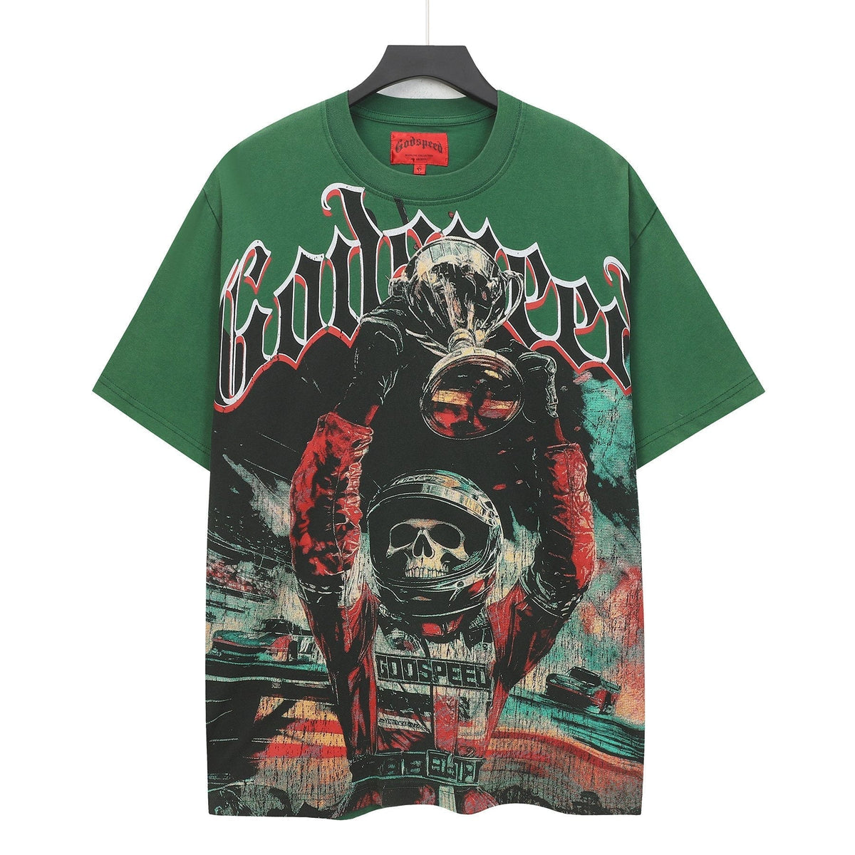 Godspeed Racing Skull Graphic T-Shirt ¡ª front