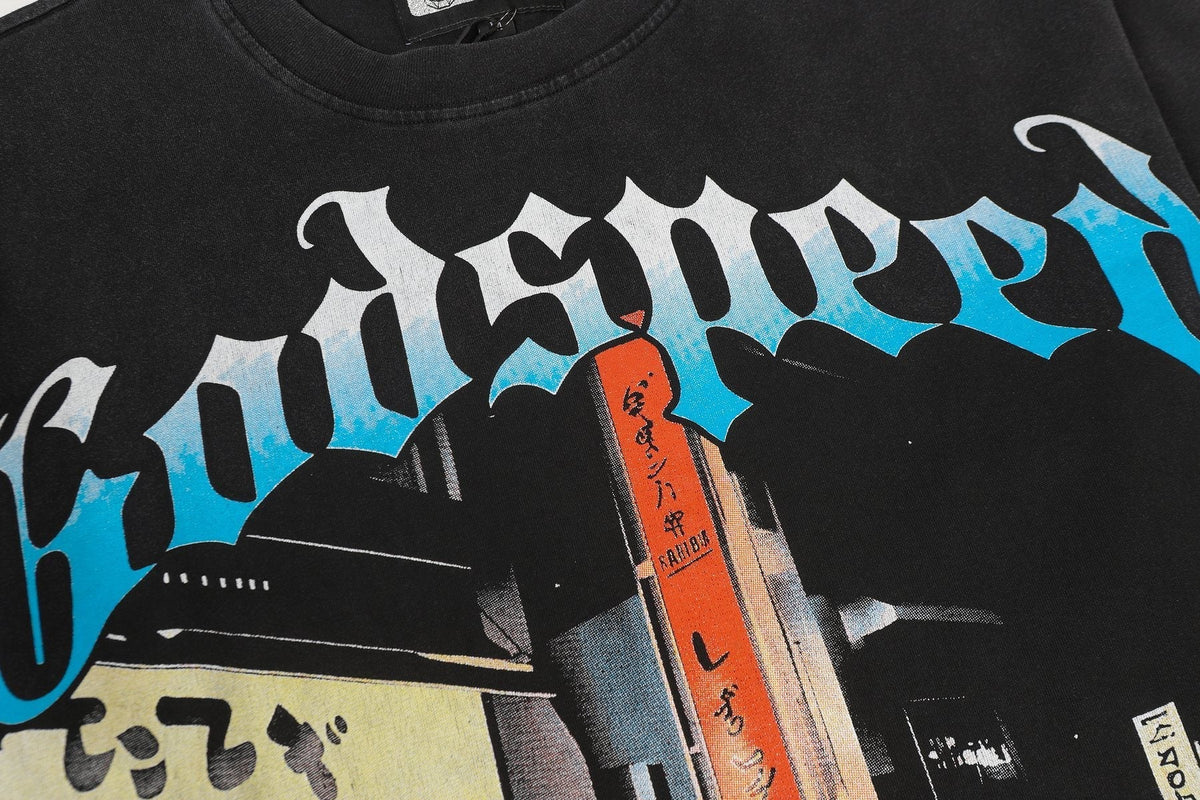 Godspeed City Car Graphic T-Shirt ¡ª detail