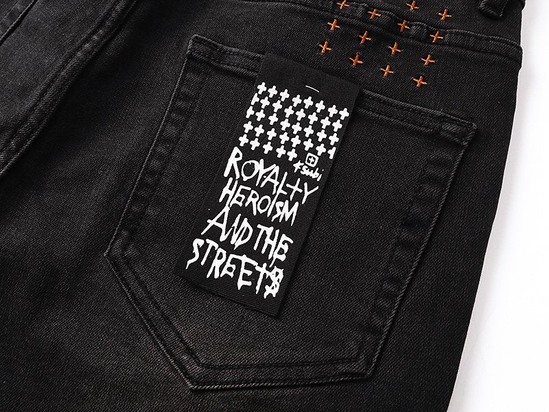 Ksubi Royalty Heroism Slim Tapered Black Jeans ¡ª detail