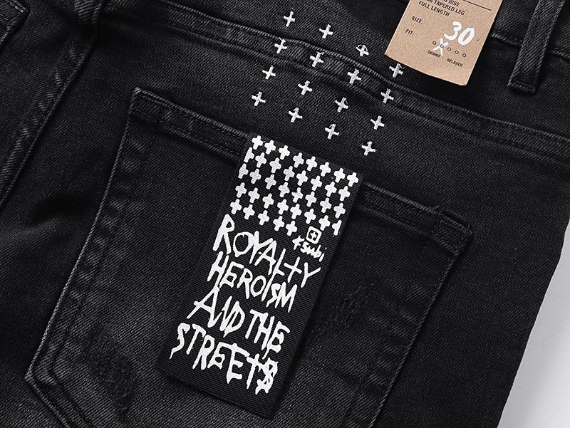 Ksubi Black Washed Graphic Jeans ¡ª detail