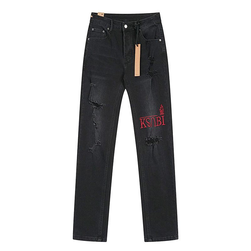 Ksubi Black Distressed Slim Tapered Jeans ¡ª hero