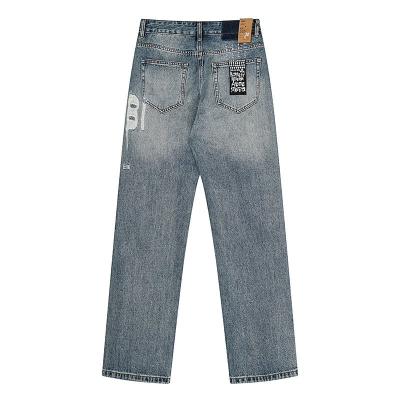 Ksubi Light Blue Straight-Leg Jeans ¡ª back