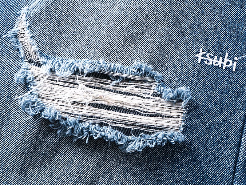 Ksubi Distressed Cross Embroidery Straight-Leg Jeans ¡ª detail