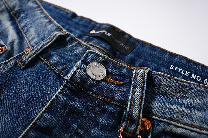 Purple Brand Blue Distressed Denim Jeans ¡ª detail