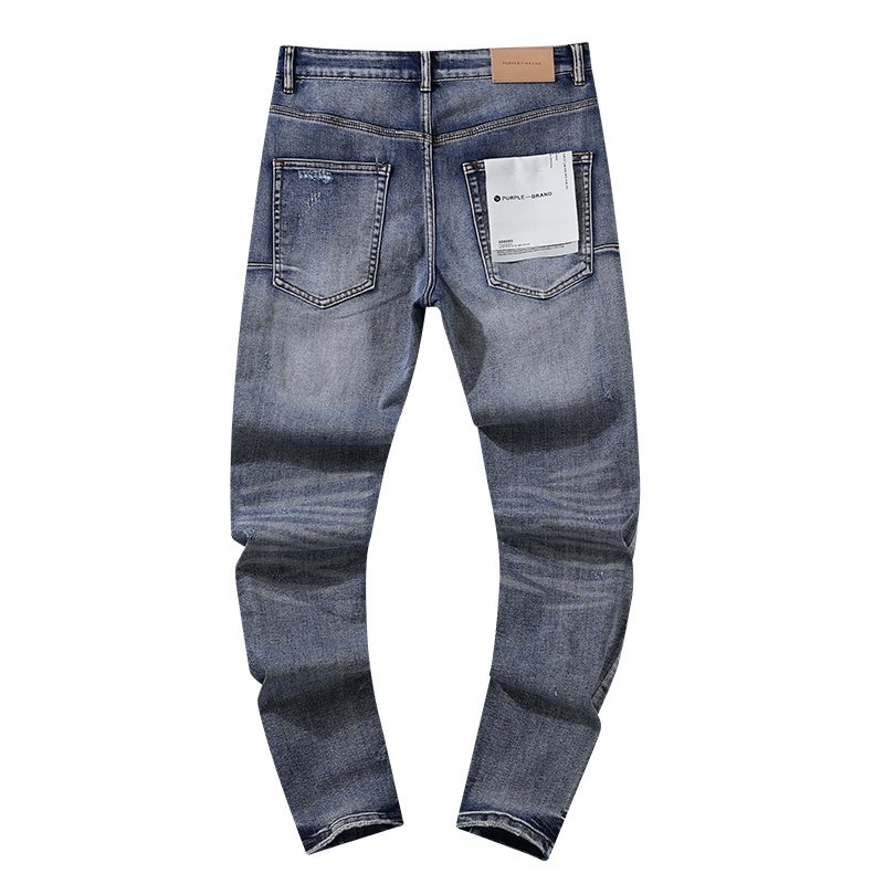 Purple Brand Patch Repair Washed Jeans - Blue ¡ª back