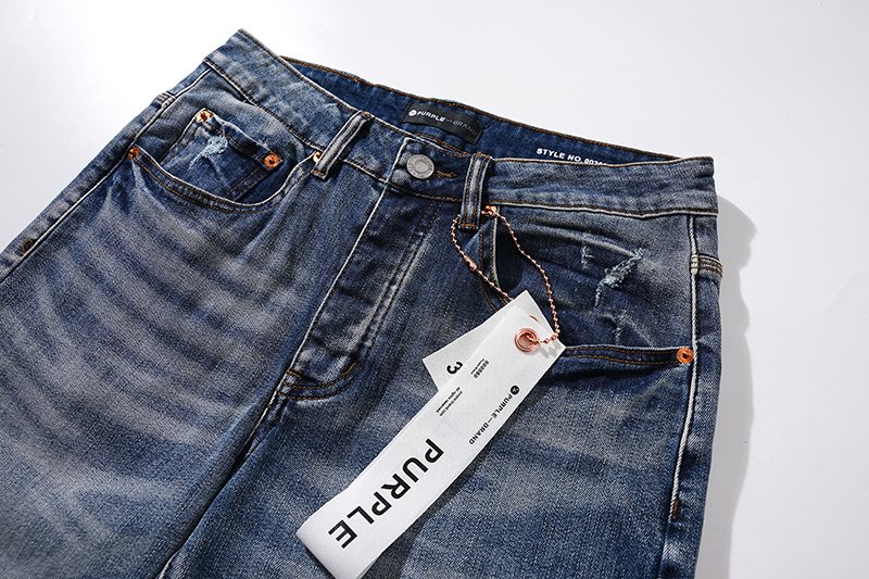 Purple Brand Patch Repair Washed Jeans - Blue ¡ª detail