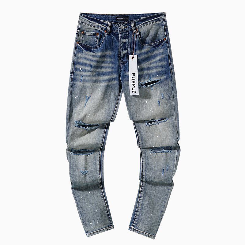 Purple Brand Paint Splatter Distressed Jeans ¡ª hero