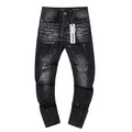 Purple Brand Paint-Splatter Distressed Black Jeans ¡ª hero