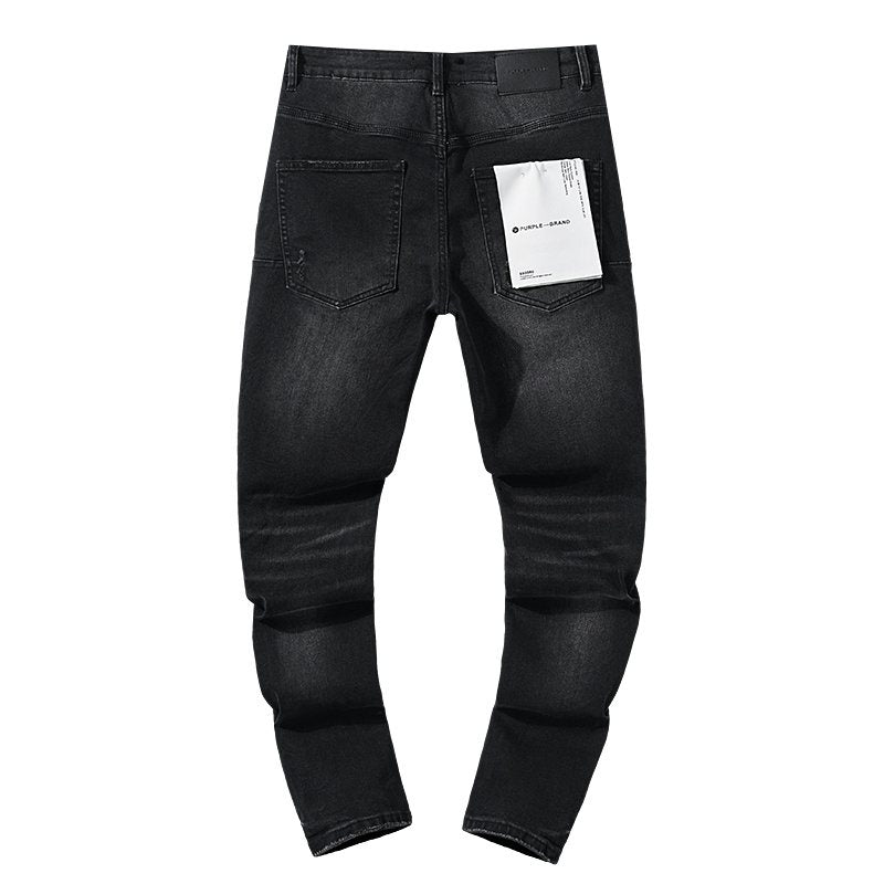 Purple Brand Distressed Black Washed Jeans ¡ª back