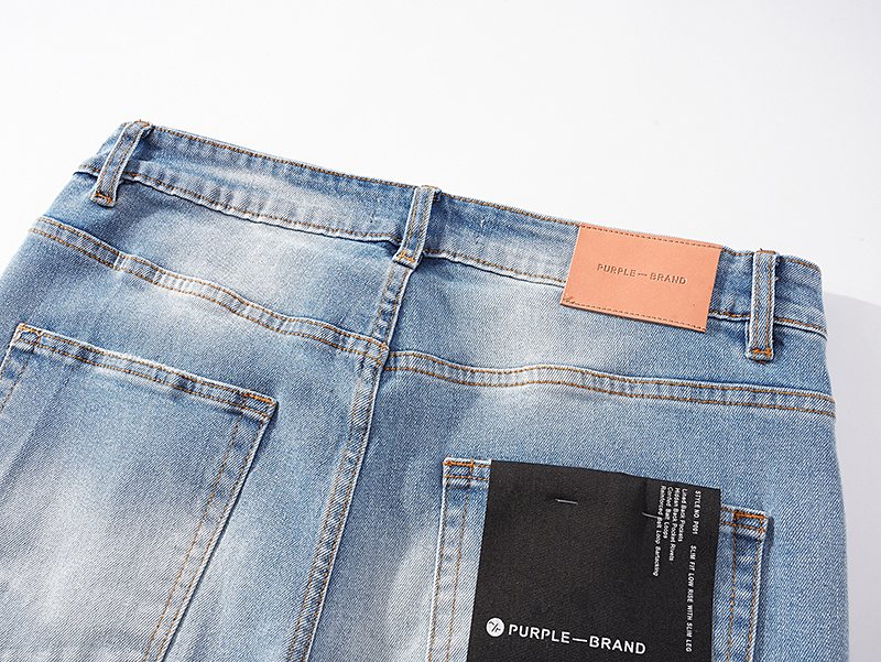 Purple Brand Star Embellished Light Blue Flared Jeans ¡ª detail