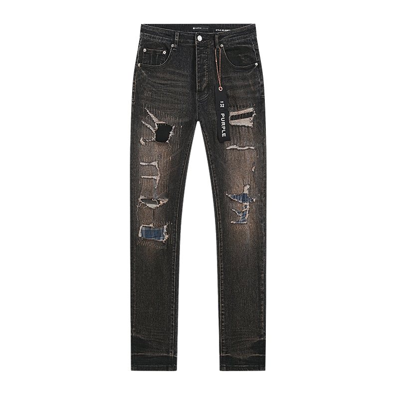 Purple Brand Black Distressed Skinny Jeans ¡ª hero