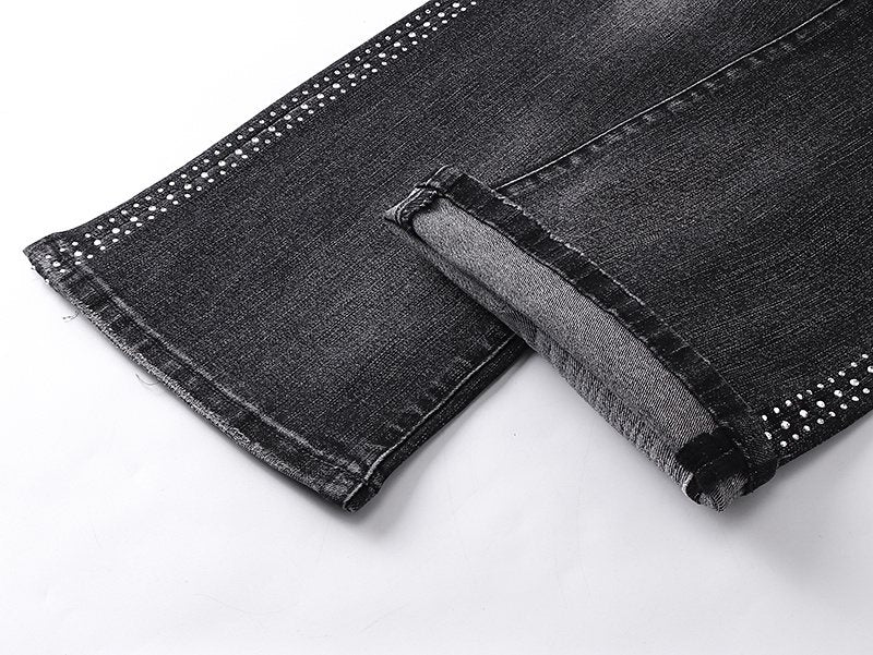 Purple Brand Studded Side-Trim Washed Jeans ¡ª detail