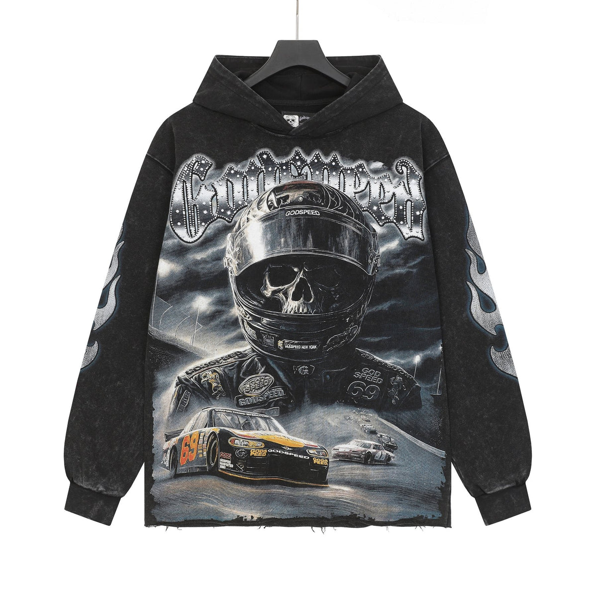 Godspeed Race Before Death Skull Graphic Hoodie ¡ª front