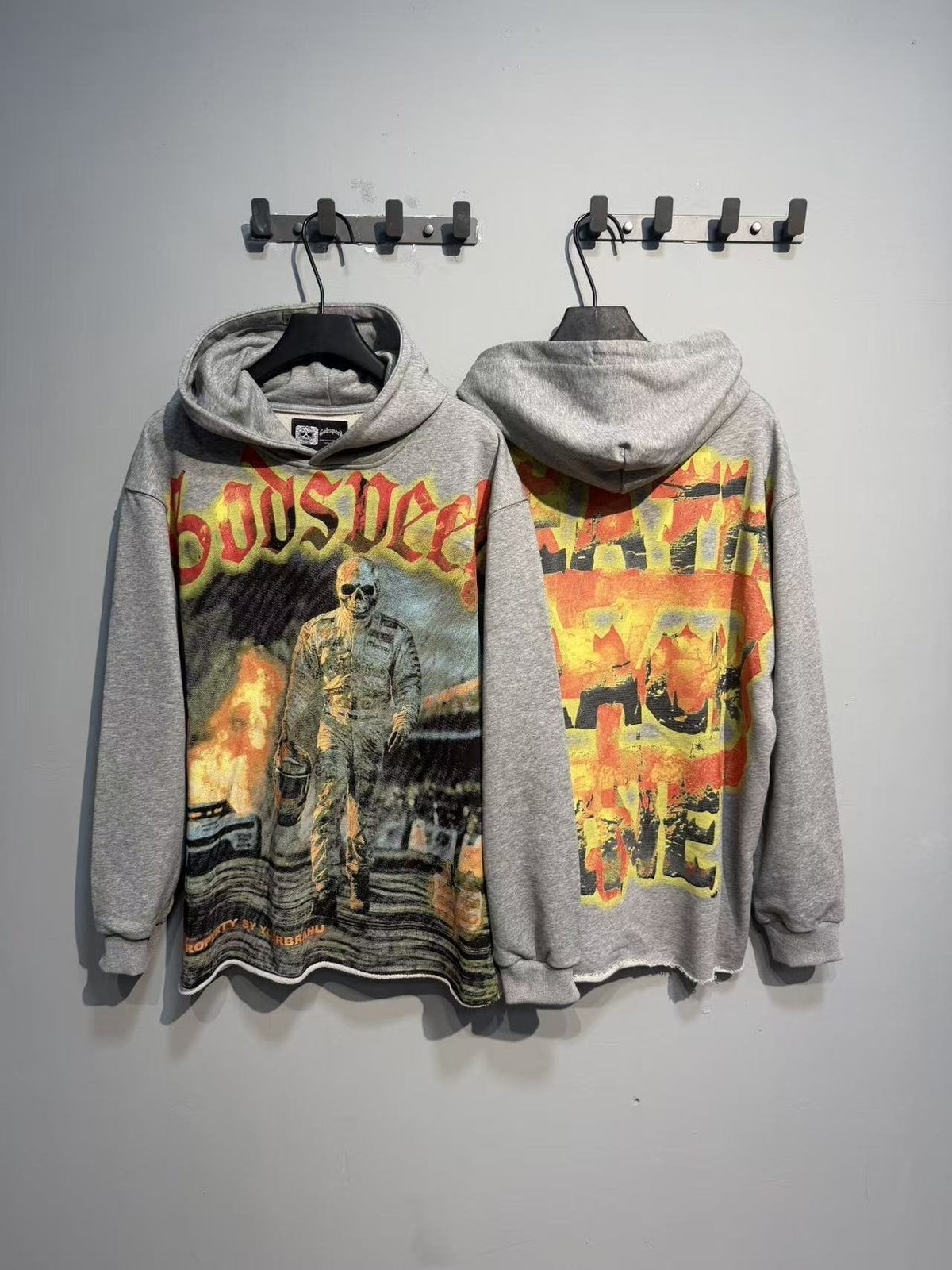 Godspeed Gray Racing Graphic Pullover Hoodie ¡ª context