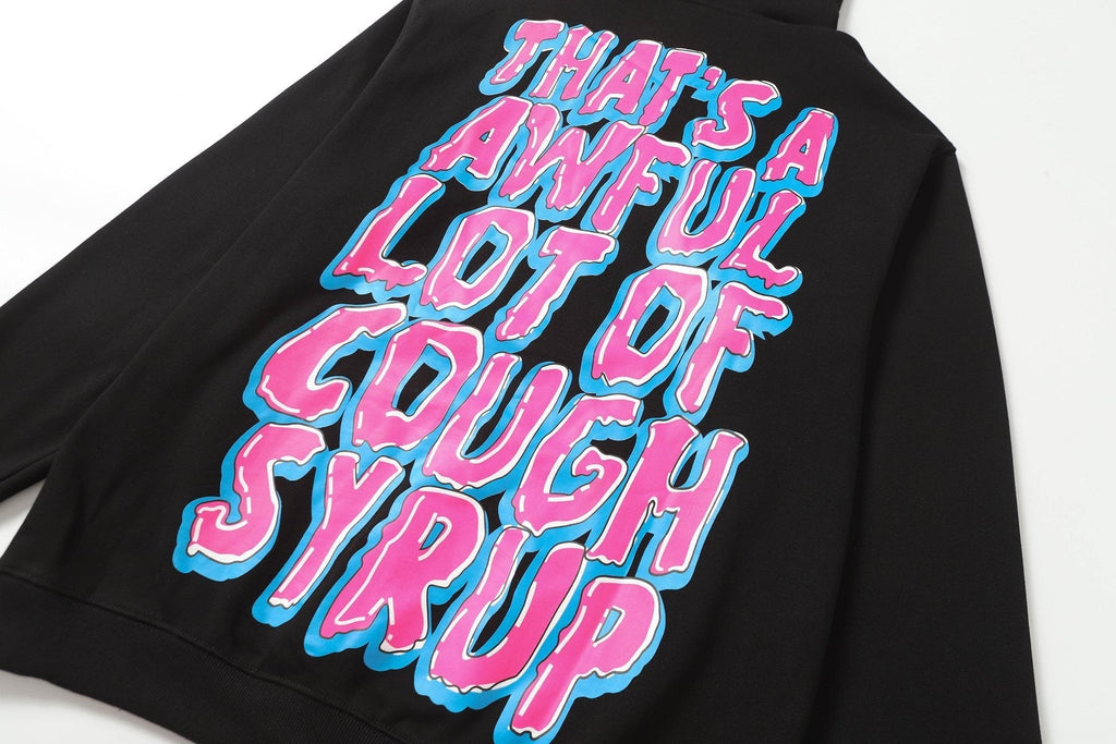 THAT'S A AWFUL LOT OF COUGH SYRUP Star Graphic Hoodie ¡ª detail