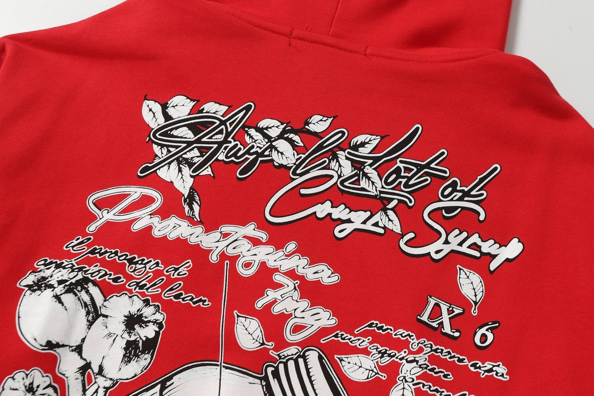 THAT'S A AWFUL LOT OF COUGH SYRUP Rising Star Graphic Hoodie ¡ª detail