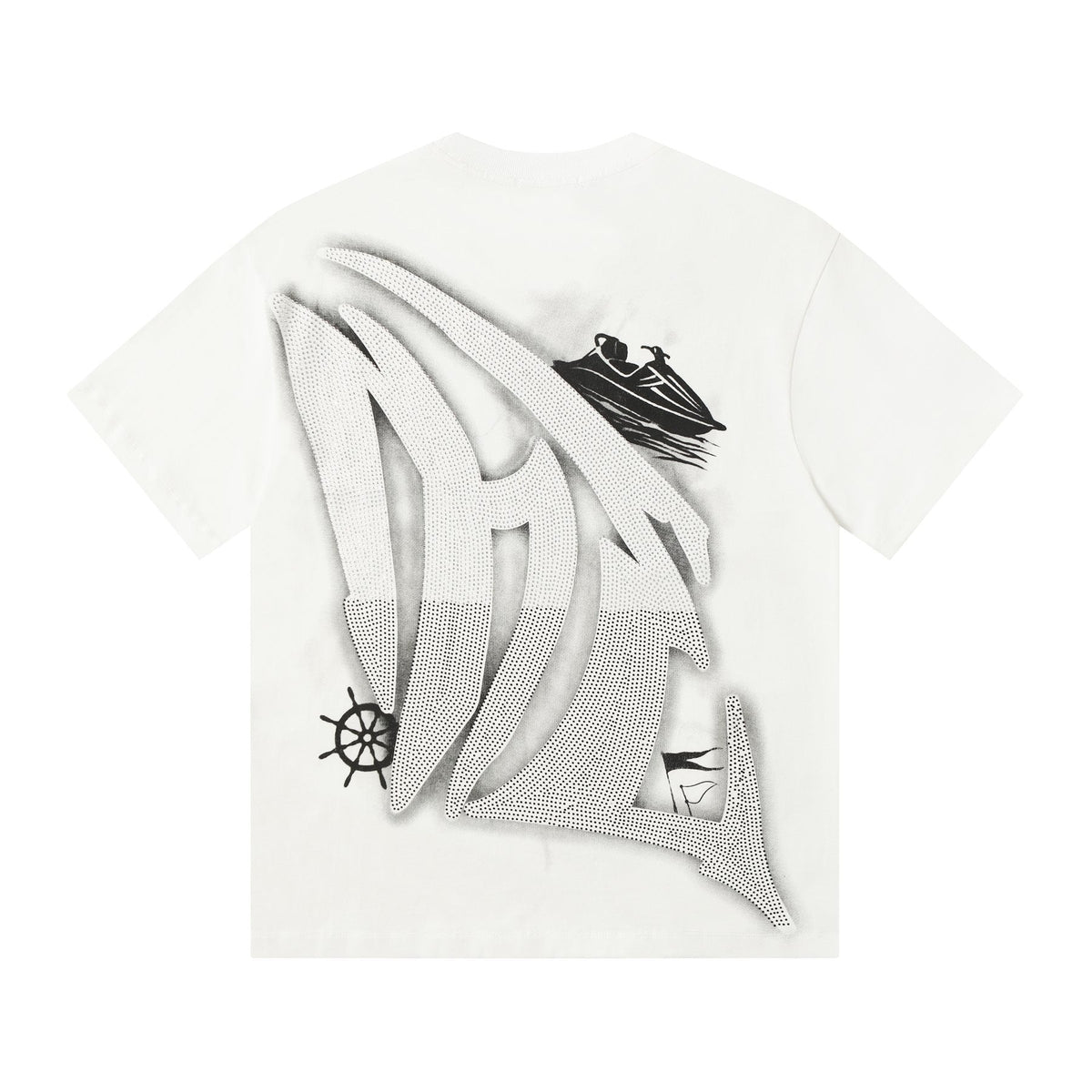 MIXED EMOTION Rhinestone Graphic T-Shirt ¡ª back