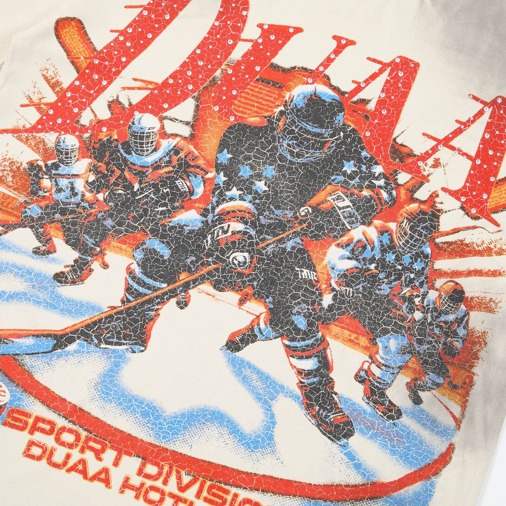 Rough Play Goal Hockey Tie-Dye Graphic T-Shirt ¡ª detail