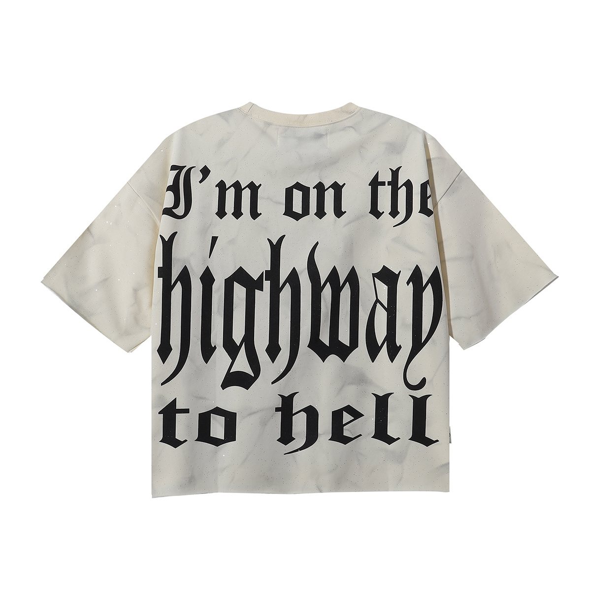 BKYS Revival Rhinestone Skeleton Car Cropped T-Shirt ¡ª back