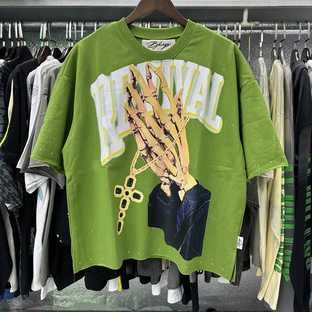 BKYS Revival Rhinestone Graphic Cropped T-Shirt ¡ª context