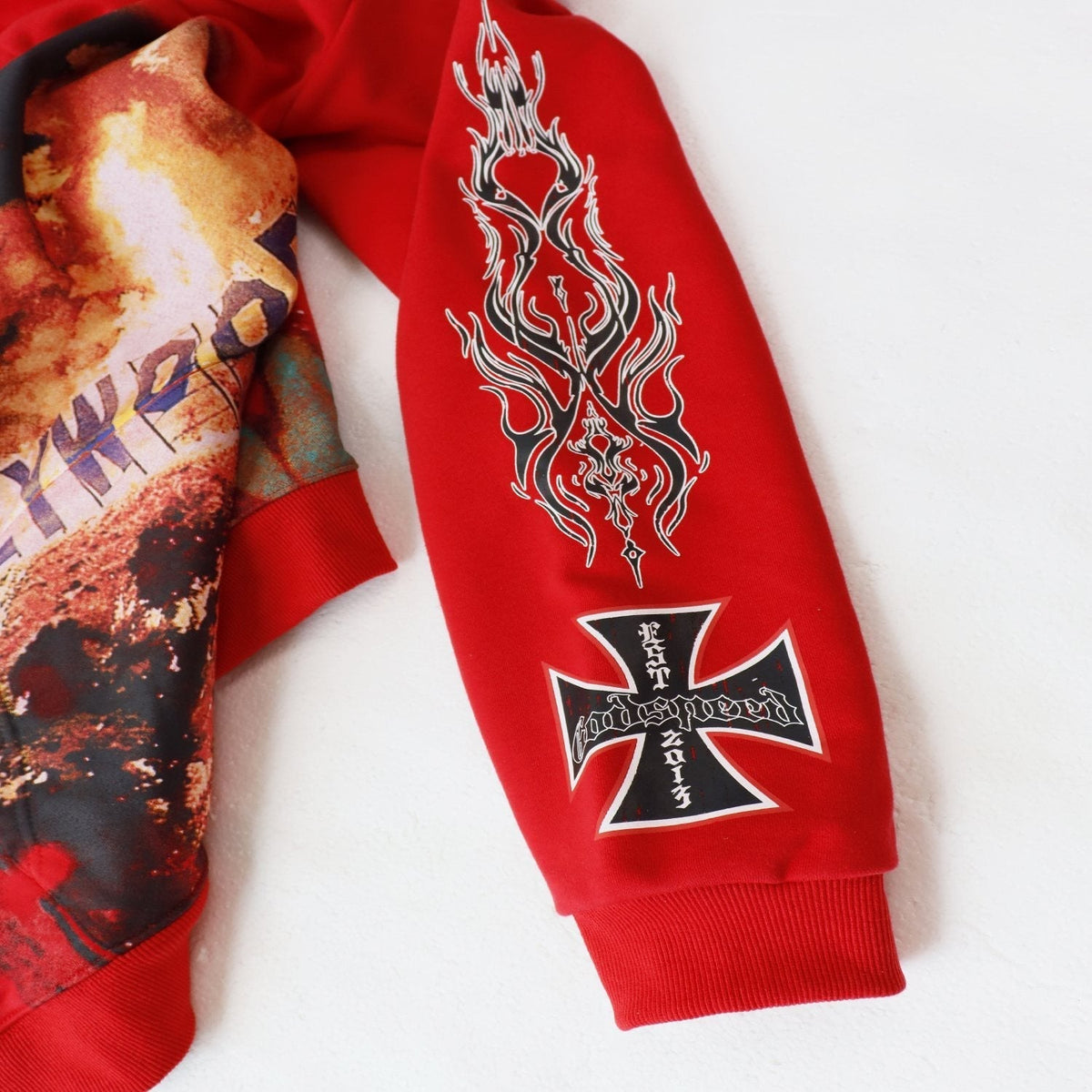 Godspeed Hollywood Hills Fire Graphic Hoodie ¡ª detail