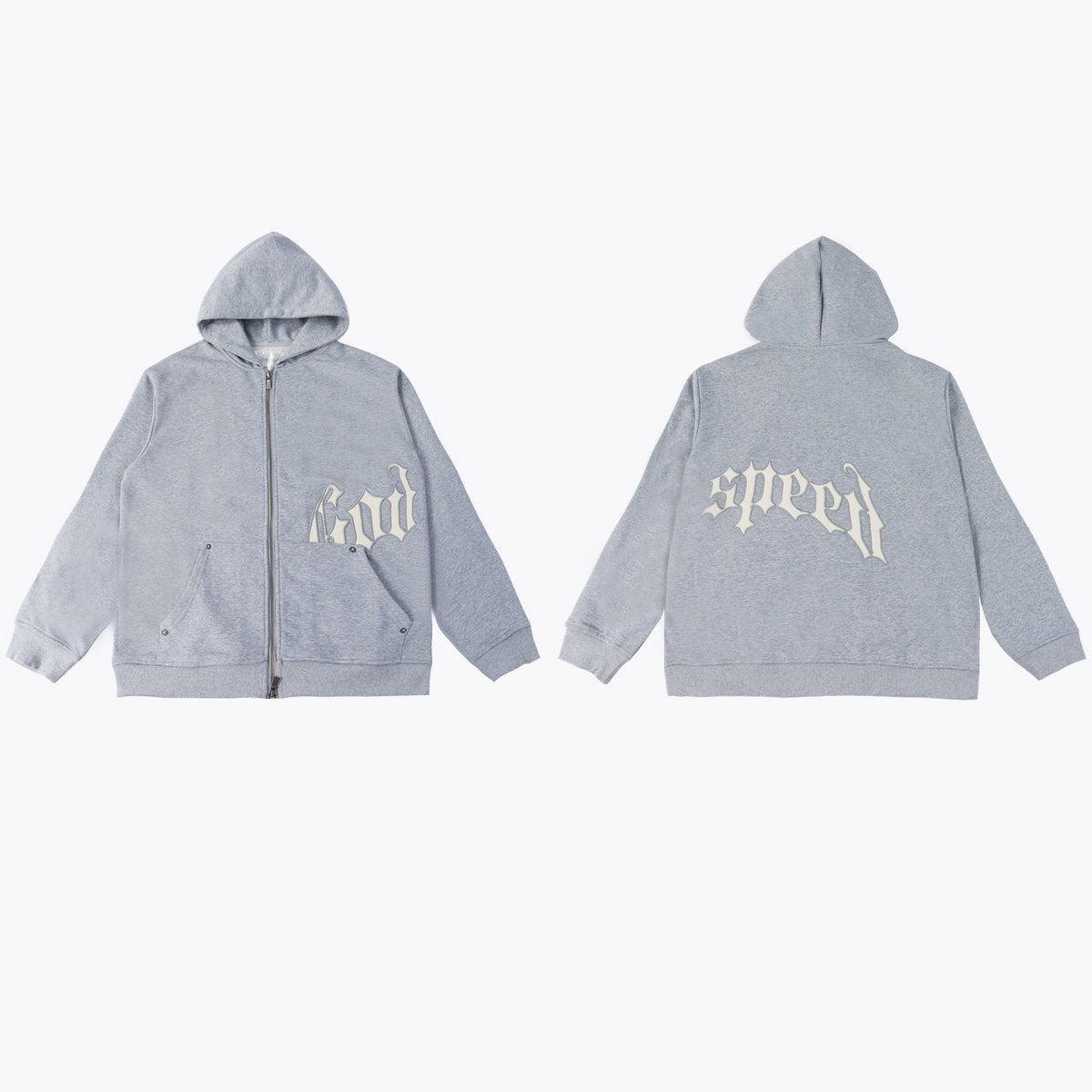 Godspeed Contrast Gothic Zip Hoodie ¡ª front