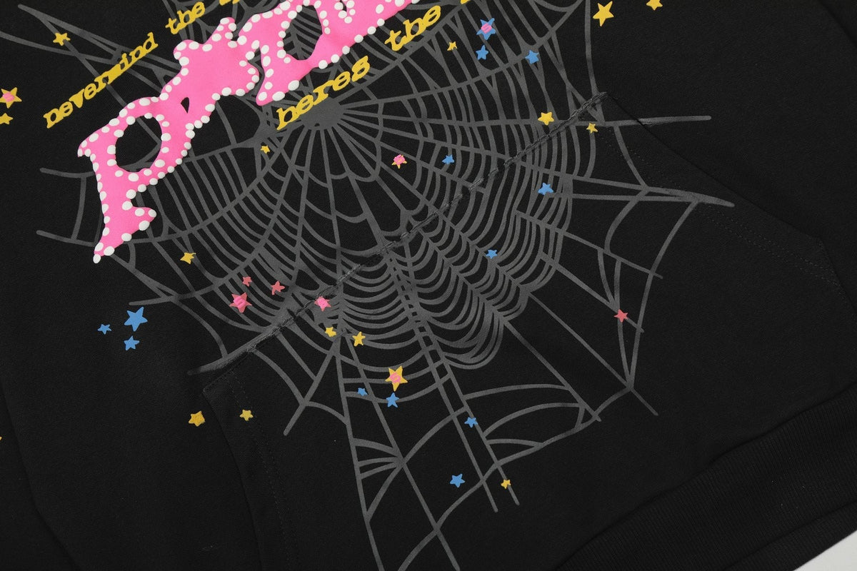 Sp5der Spiderweb Star Graphic Hoodie ¡ª detail