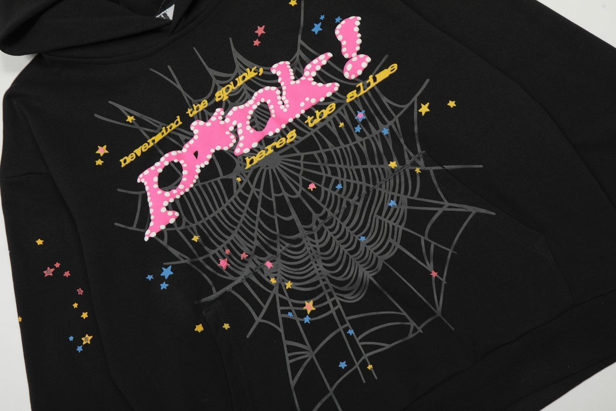 Sp5der Spiderweb Star Graphic Hoodie ¡ª detail