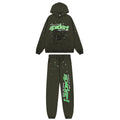 Sp5der Olive Green Spiderweb Graphic Matching Set ¡ª hero