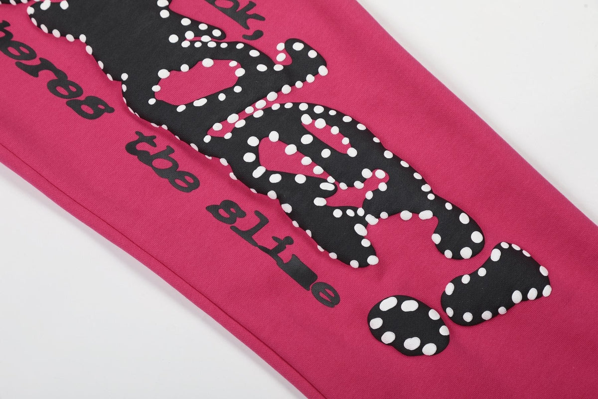 Sp5der Pink Spiderweb Graphic Matching Set ¡ª detail