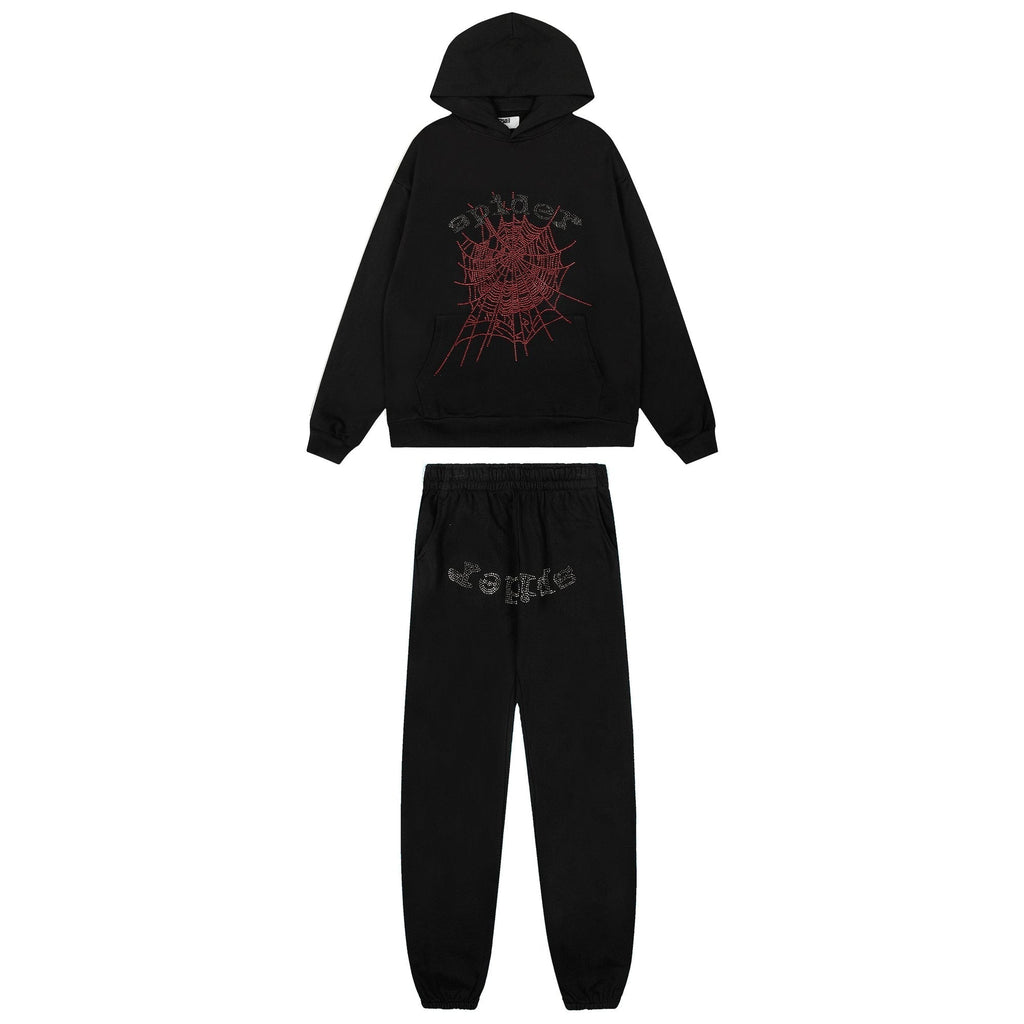 Sp5der Spider Web Graphic Hoodie & Sweatpants Set ¡ª hero