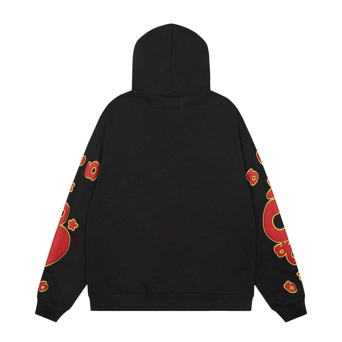 Sp5der Red & Yellow Graphic Hoodie ¡ª back