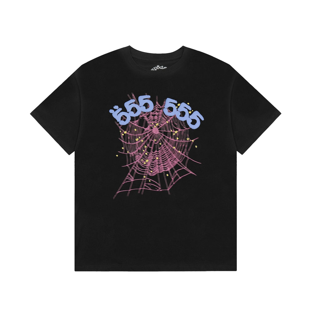 Sp5der 666 Spiderweb Graphic T-Shirt in Black ¡ª hero