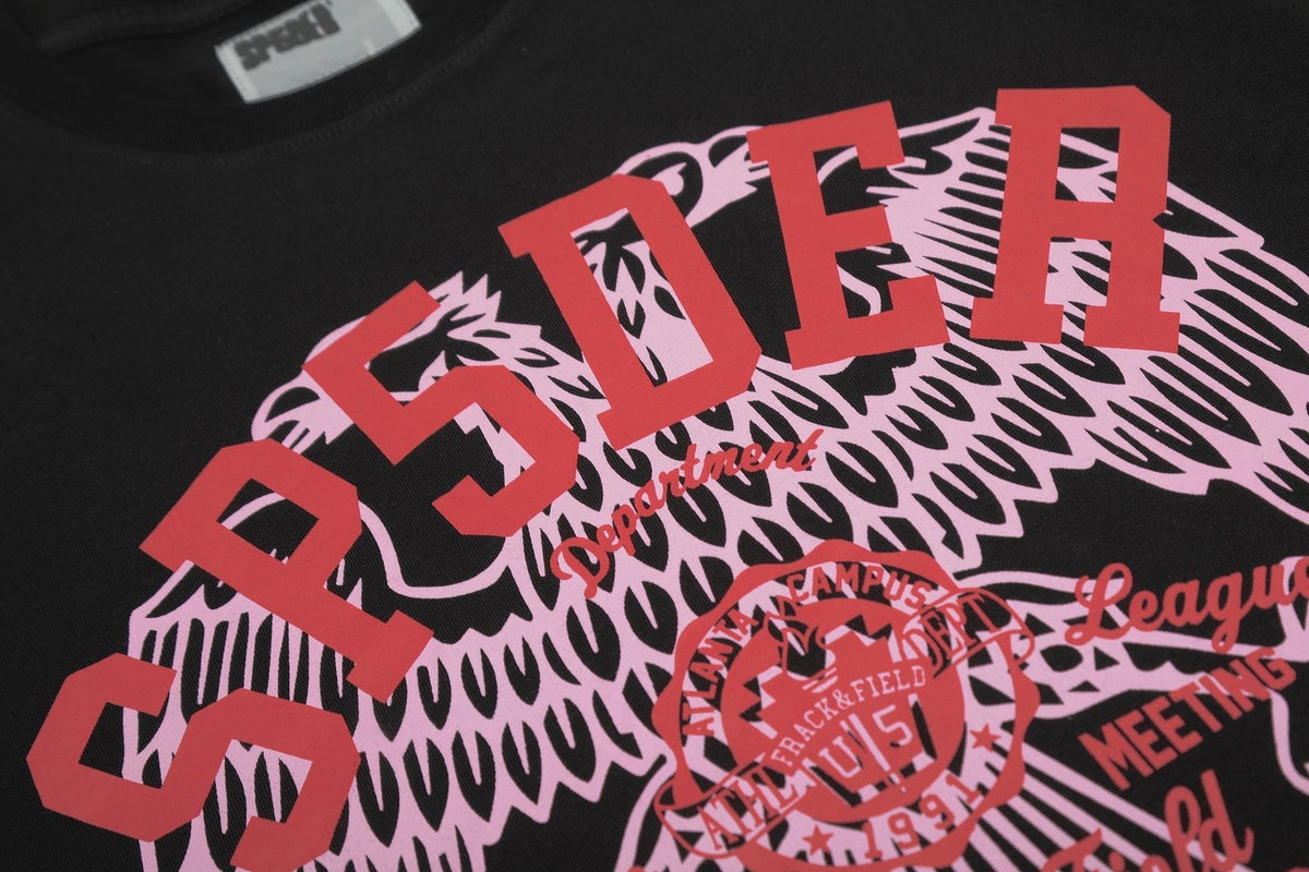 Sp5der Red/Pink Front Graphic T-Shirt ¡ª detail