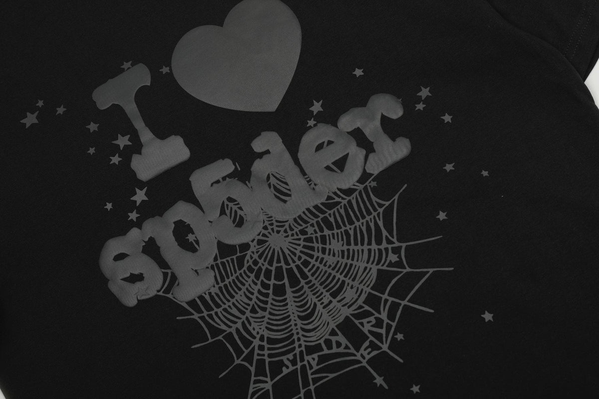 Sp5der Heart Web Graphic T-Shirt ¡ª detail